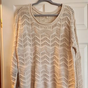 Never Worn Open Weave Sweater size L
